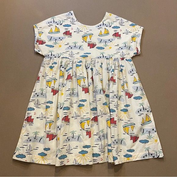 Petit Bateau Girl’s Short Sleeve Poplin Dress Size 12 - Picture 4 of 11